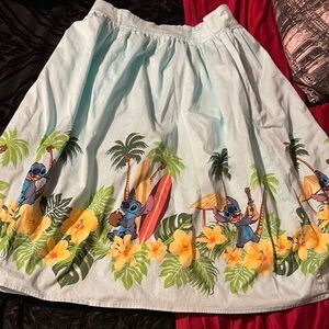 Tropical Stitch Disney Print Skirt